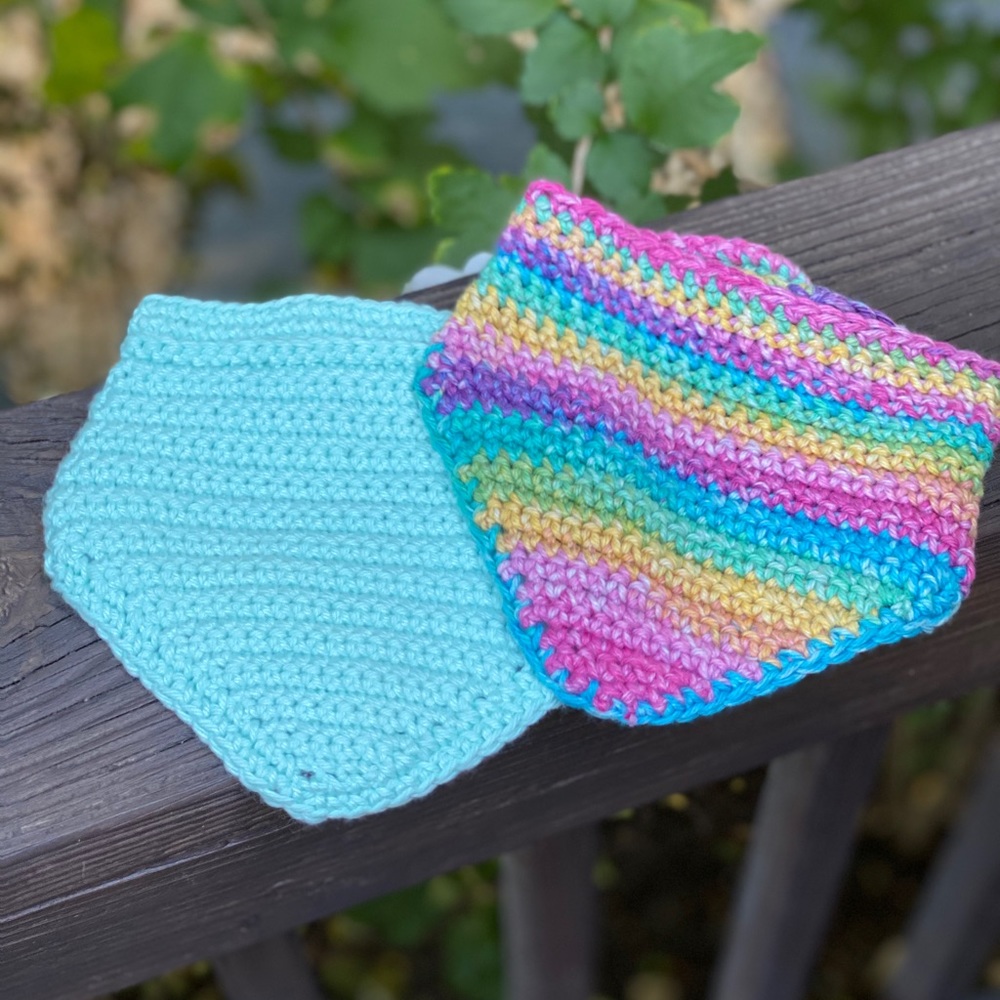 2 handmade baby girl drool bibs